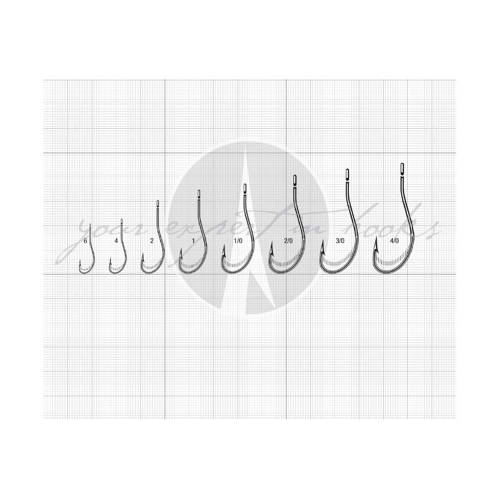 VMC Worm Hook Ringed 7054 TR 10pcs