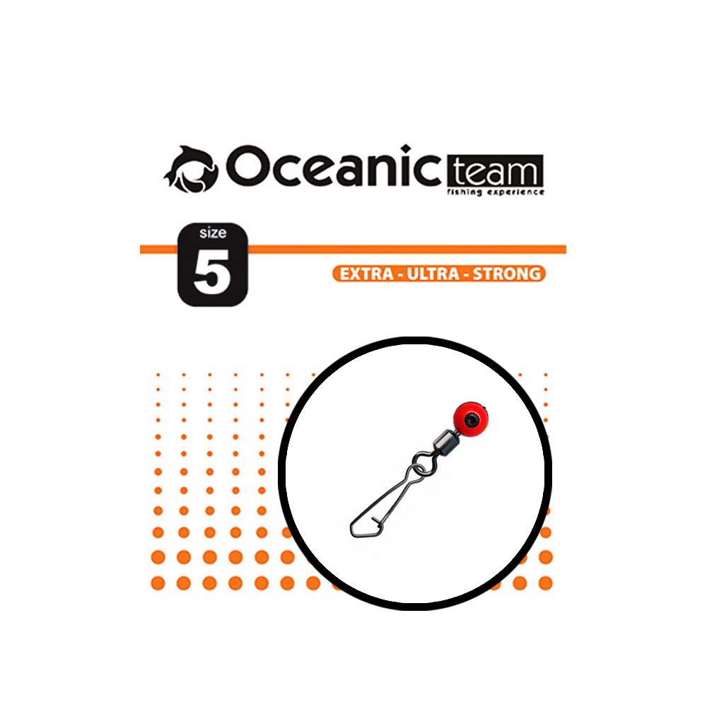 Oceanic Team Rolling Hooked With Plastic Round Head Snap / Παραμάνα εγγλέζικου πλαστική στρογγυλή