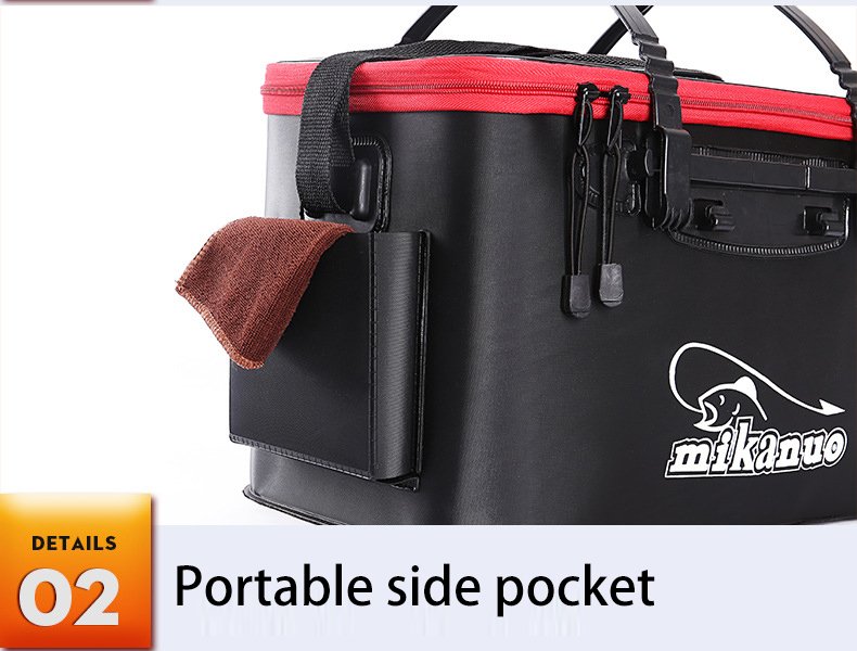 Αναδιπλουμένη τσάντα/κουβάς για ζωντανό δόλωμα ή ψάρια.