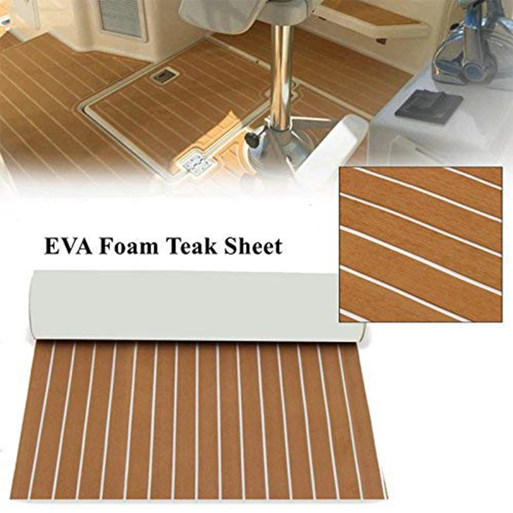 Teak EVA Foam Deck για Πάτωμα Σκαφών Με Original 3Μ αυτοκόλλητο 240*120*0.5 εκ 2.8 τμ. Ανοιχτό Καφέ