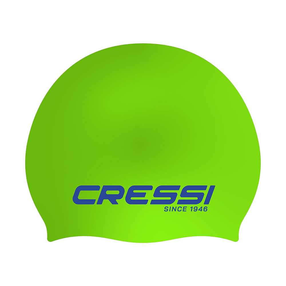 CRESSI Ricky Junior Swim Cap Lime /  Blue - Παιδικό σκουφάκι σιλικόνης για κολύμβηση